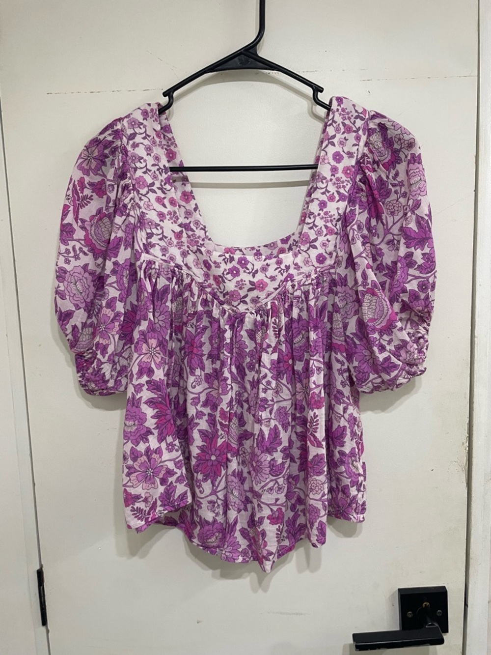Spell Mossy Short Sleeve Blouse Free People XS Boho Vintage Floral - Picture 4 of 11